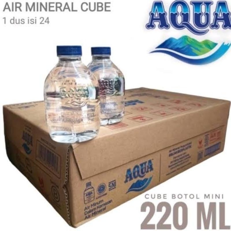 Aqua 220 ml Botol Mini/Cube
