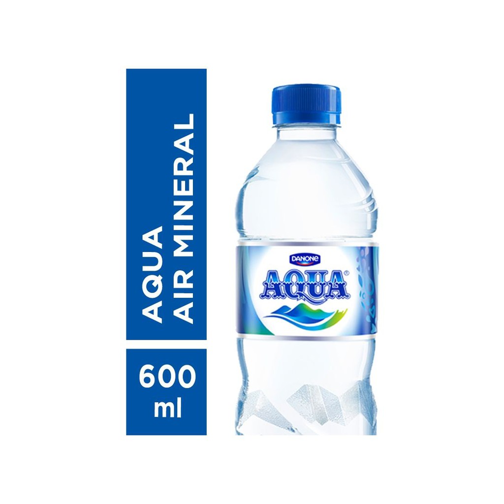 Aqua 600 ml Botol Sedang